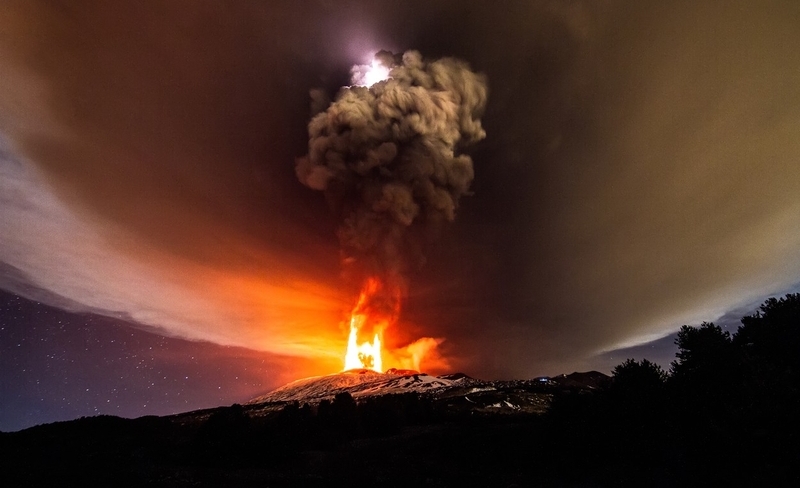 The Eruption of Etna was accompanied by a unique phenomenon.